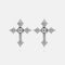 Moissanite Cross Earrings