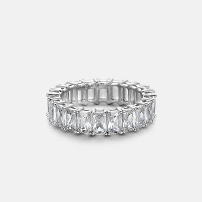 Moissanite Baguette Tennis Ring