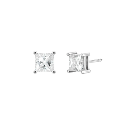 Moissanite Square Stud Earring