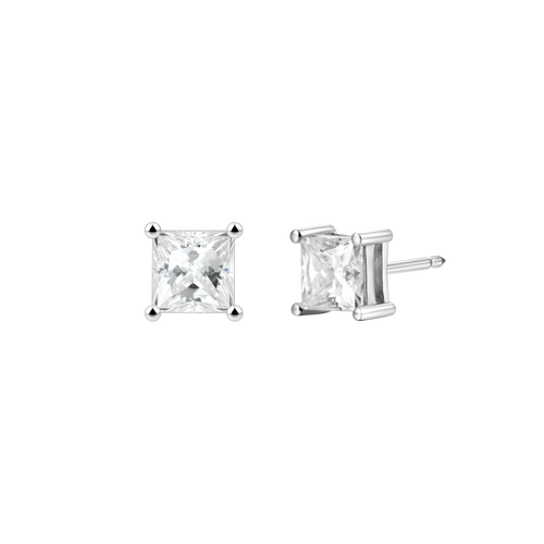 Moissanite Square Stud Earring