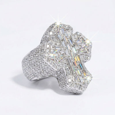 Moissanite Cross Ring