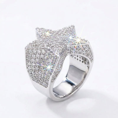 Moissanite Star Ring