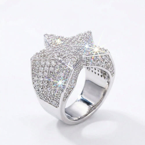 Moissanite Star Ring