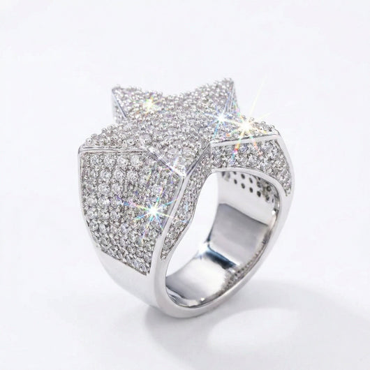 Moissanite Star Ring