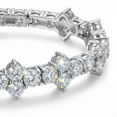 Moissanite Cross Tennis Bracelet