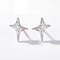 Moissanite Baguette Star Stud Earrings