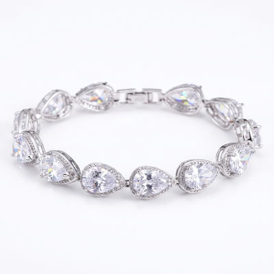 Moissanite Tear Drop Bracelet