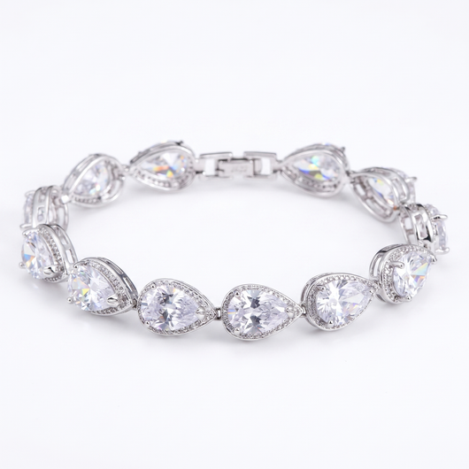 Moissanite Tear Drop Bracelet