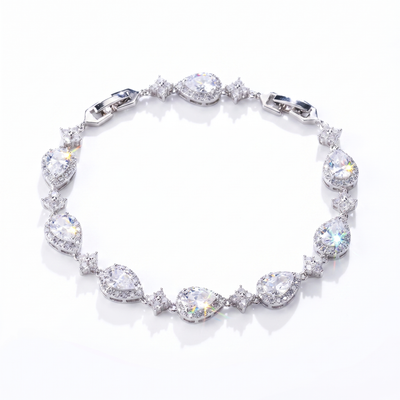 Moissanite Star Tear Drop Bracelet
