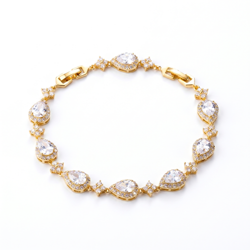 Moissanite Star Tear Drop Bracelet