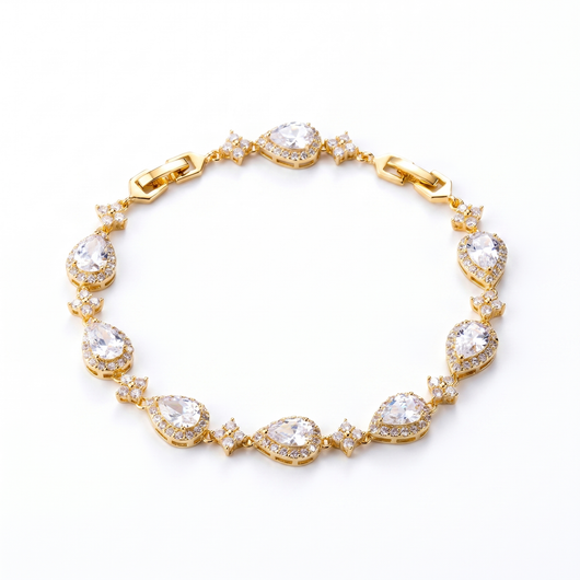 Moissanite Star Tear Drop Bracelet