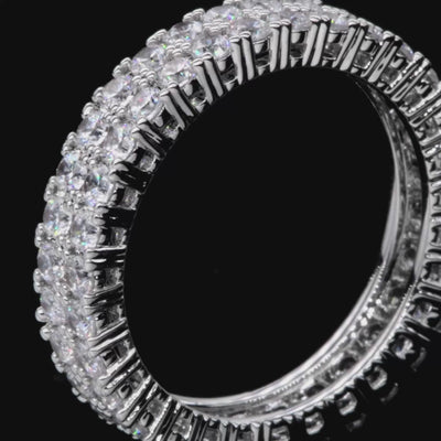 2-Row Moissanite Tennis Ring